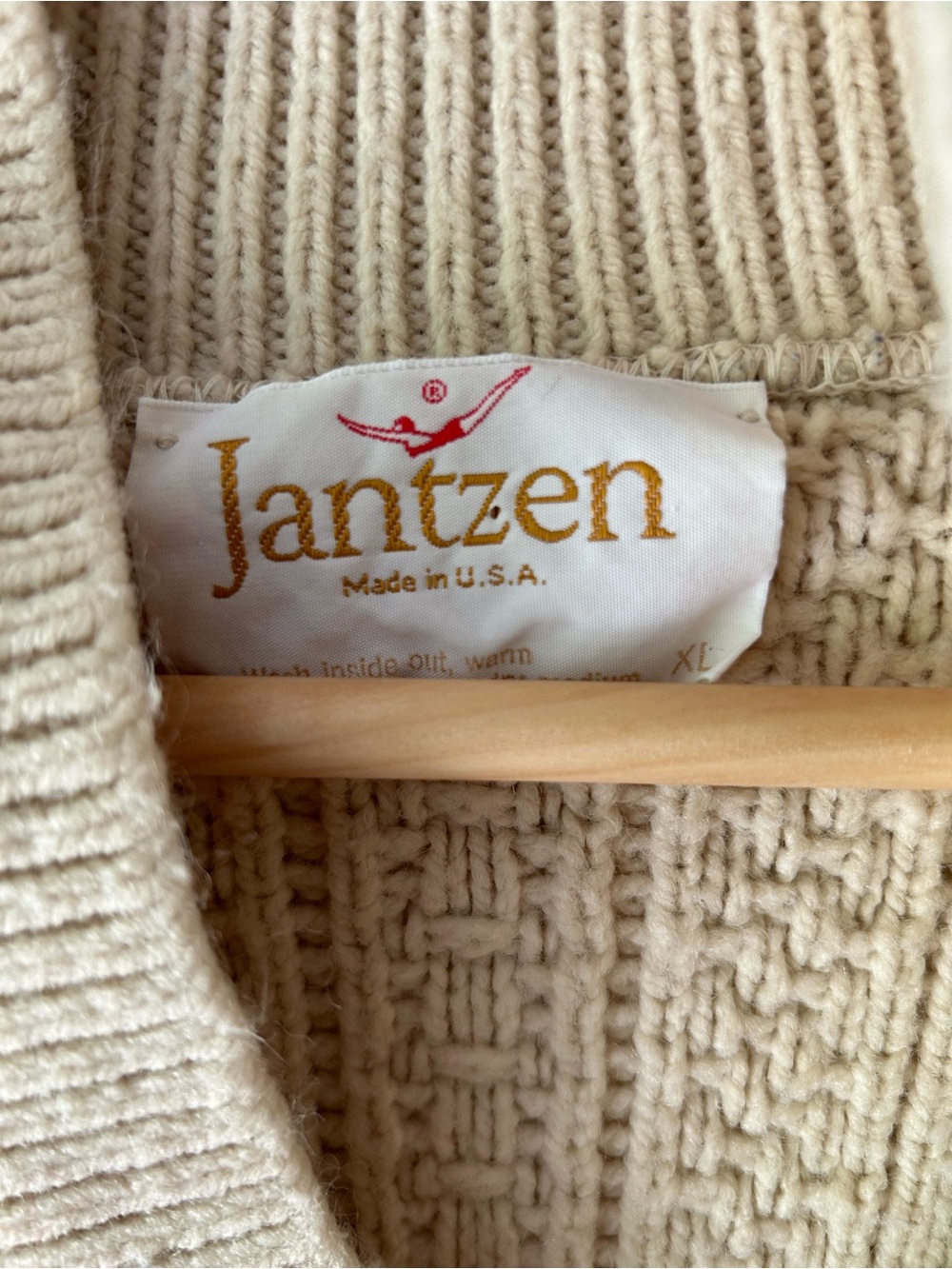 Harbor Watch | Jantzen USA Cable Knit Fisherman Sweater | Coastal Heritage - Picture 3 of 3